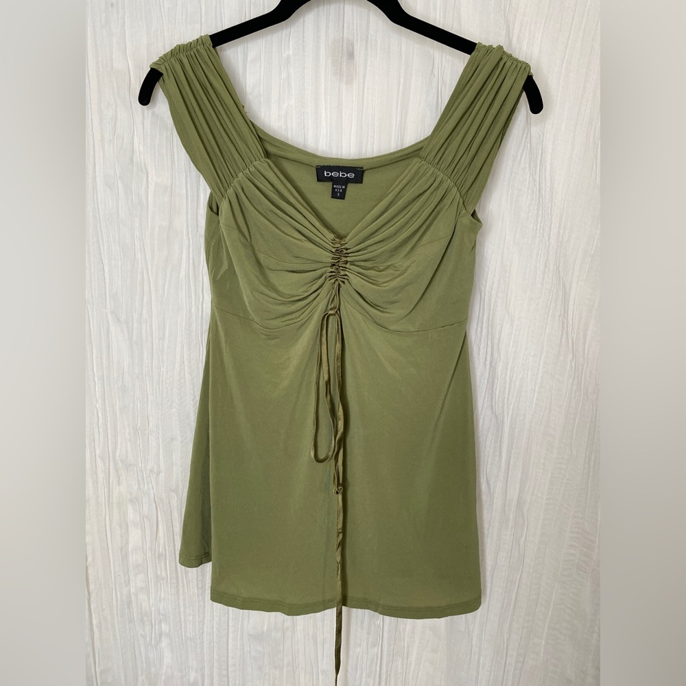 Bebe green vintage blouse